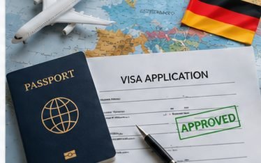 Passport and student visa documents